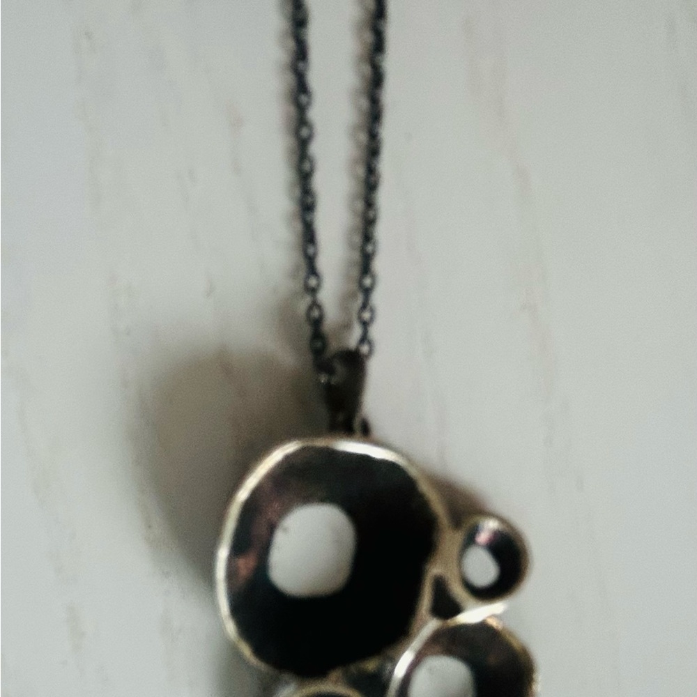 Favela Handcrafted Sea-life Silver Black Pendant Necklace from Greece